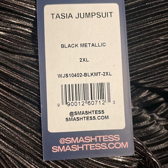 NWT Smash + Tess Tasia Jumpsuit in Black Metallic - Picture 11 of 11